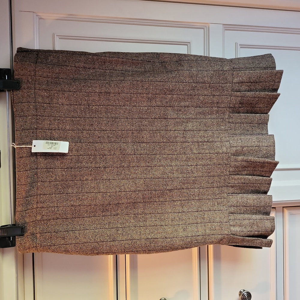 NWT Cadeau Brown Wool Pleated Maternity Skirt Size XS